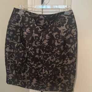 Black and silver pattern skirt